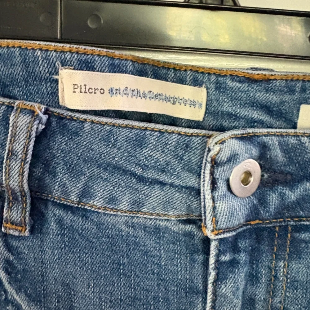 Anthropologie Pilcro Jeans Silver metallic stripe 32 - Picture 7 of 9